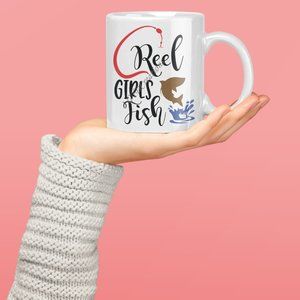 Reel Girls Fish | Best Friend Gift | Funny Coffee Mug| Fishing | Coworker Gift |